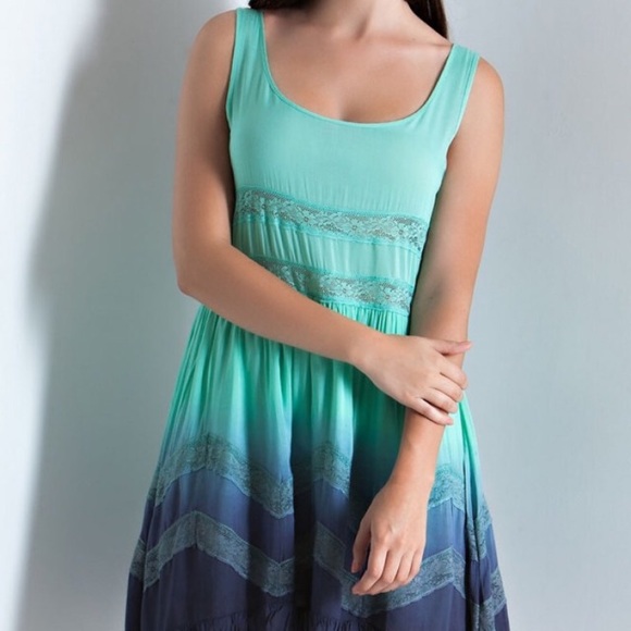 LAST ONE Mint ombre A-line Dress - Picture 2 of 5